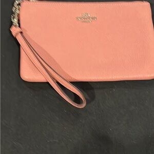 Coach Coral Pink Wristlet